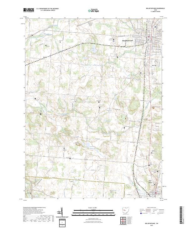 USGS Topographic Map – Bellefontaine