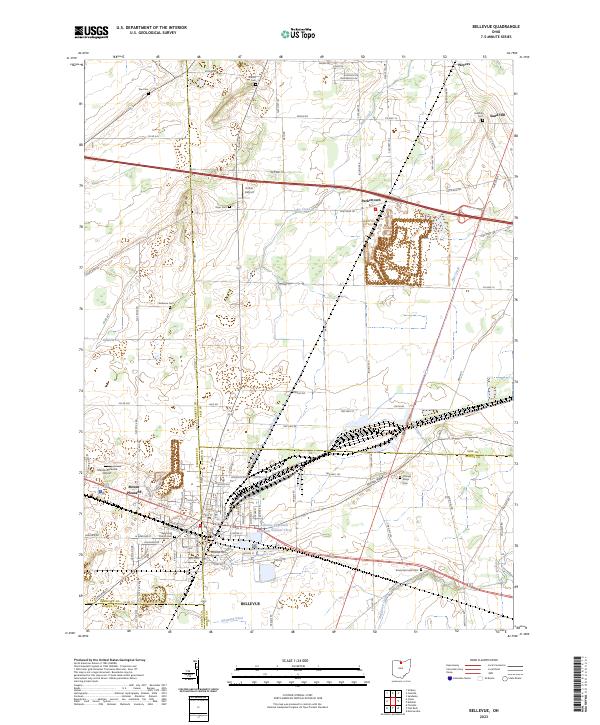 USGS Topographic Map – Bellevue