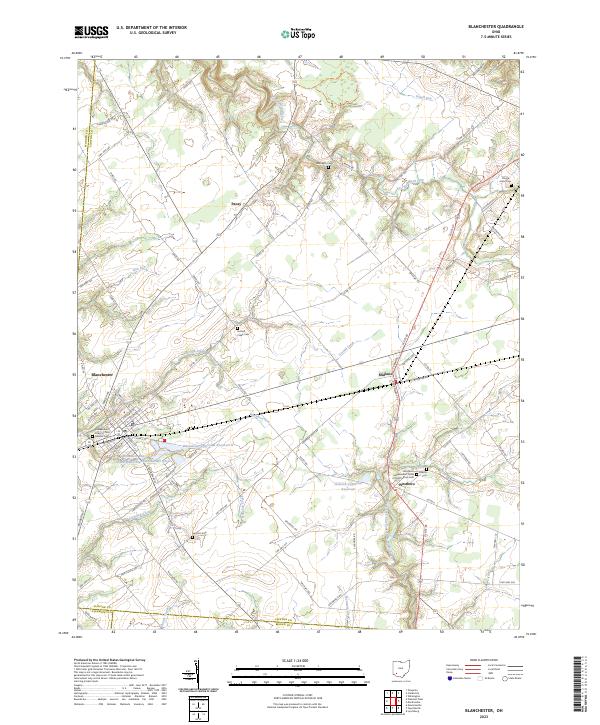 USGS Topographic Map – Blanchester