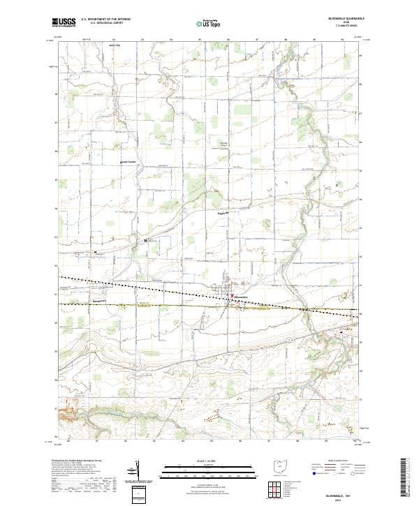 USGS Topographic Map – Bloomdale
