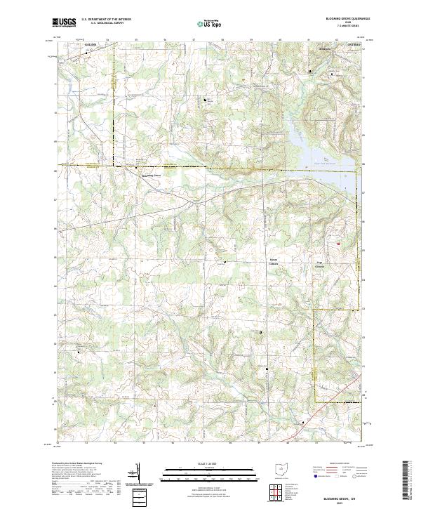 USGS Topographic Map – Blooming Grove