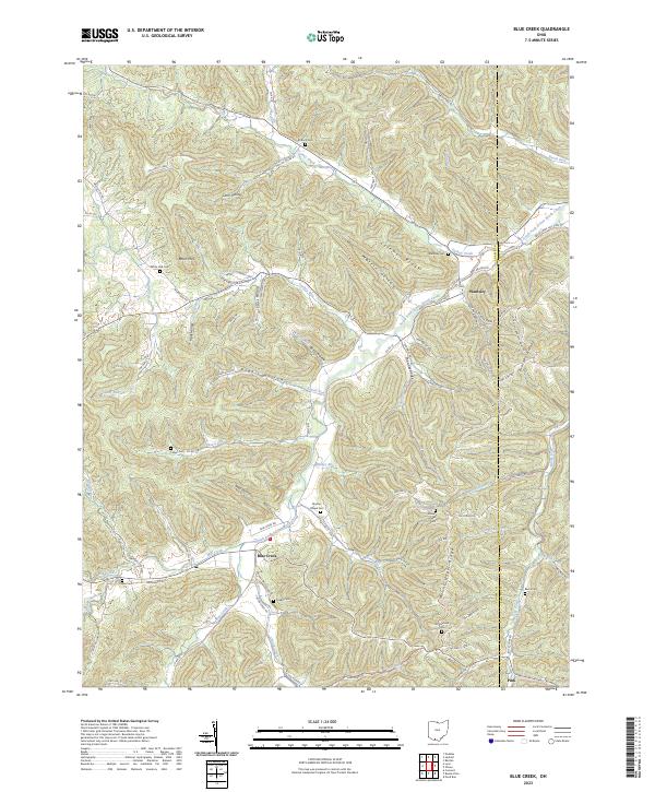 USGS Topographic Map – Blue Creek