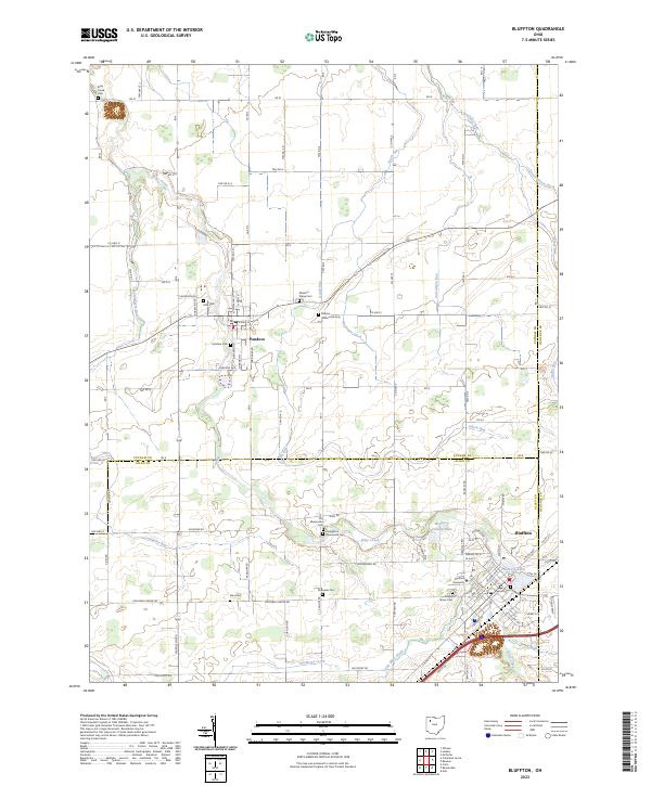 USGS Topographic Map – Bluffton