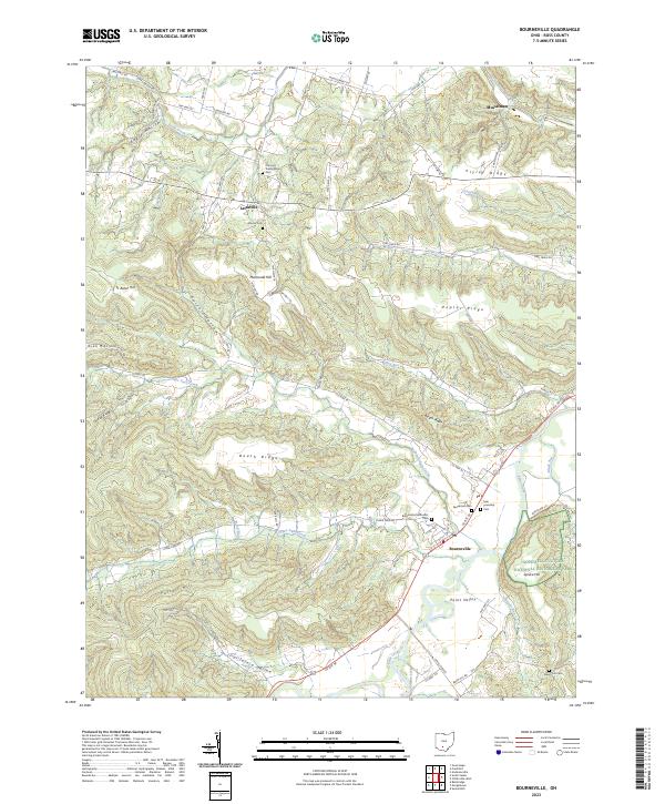 USGS Topographic Map – Bourneville