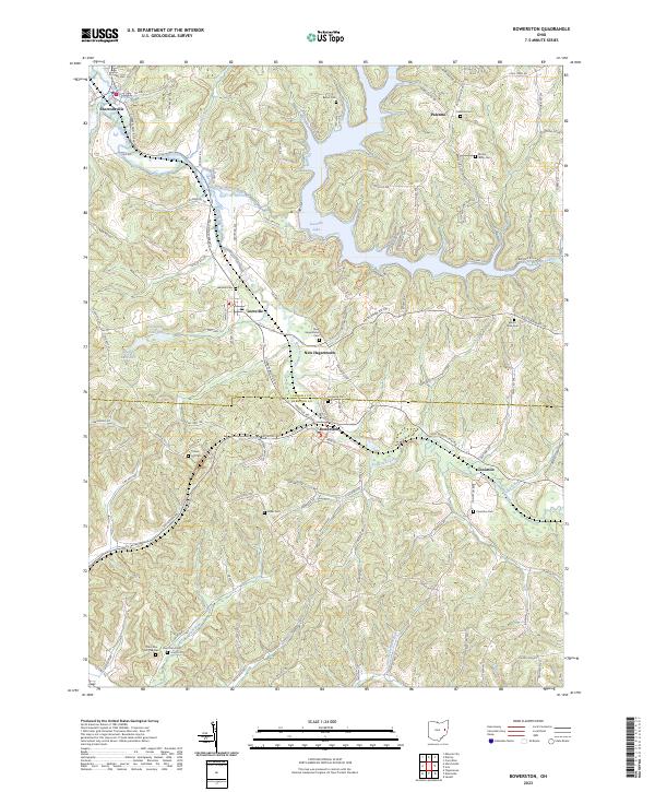 USGS Topographic Map – Bowerston