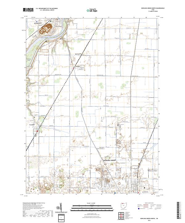 USGS Topographic Map – Bowling Green North