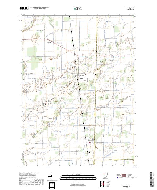 USGS Topographic Map – Bradner