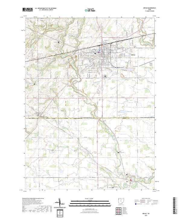 USGS Topographic Map – Bryan