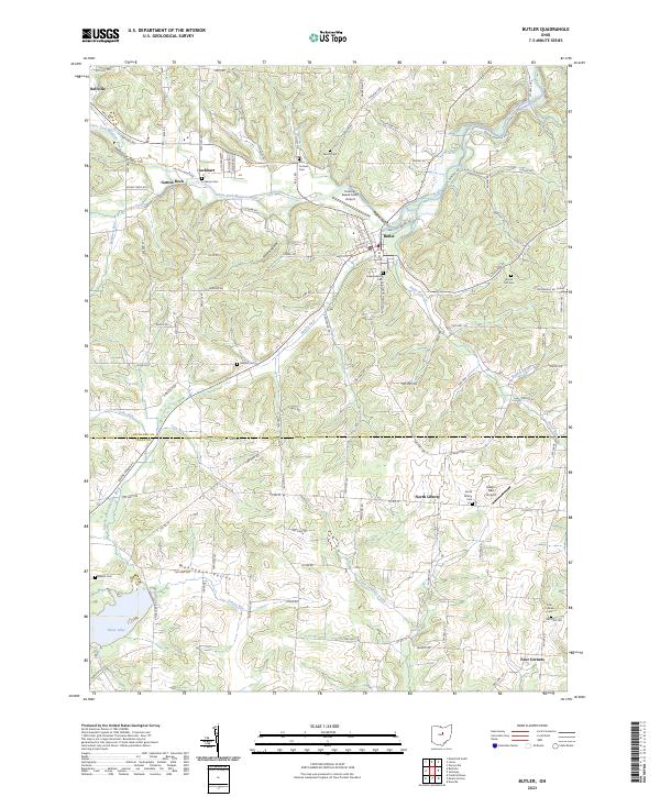 USGS Topographic Map – Butler