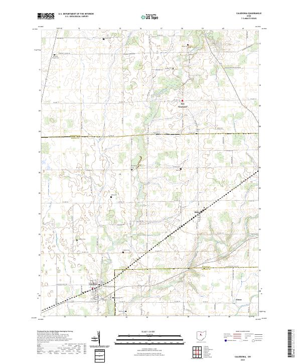 USGS Topographic Map – Caledonia