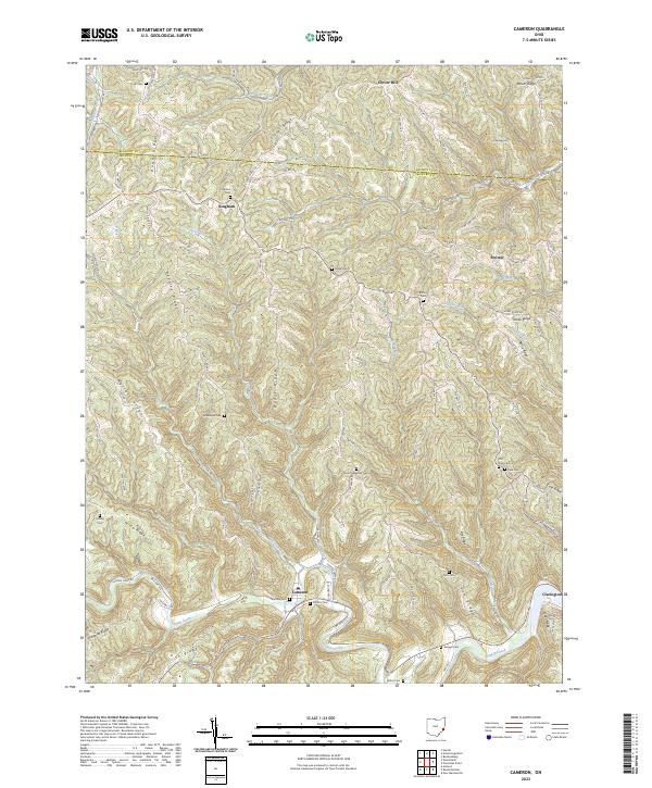 USGS Topographic Map – Cameron