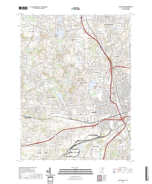 USGS Topographic Map – Canton West