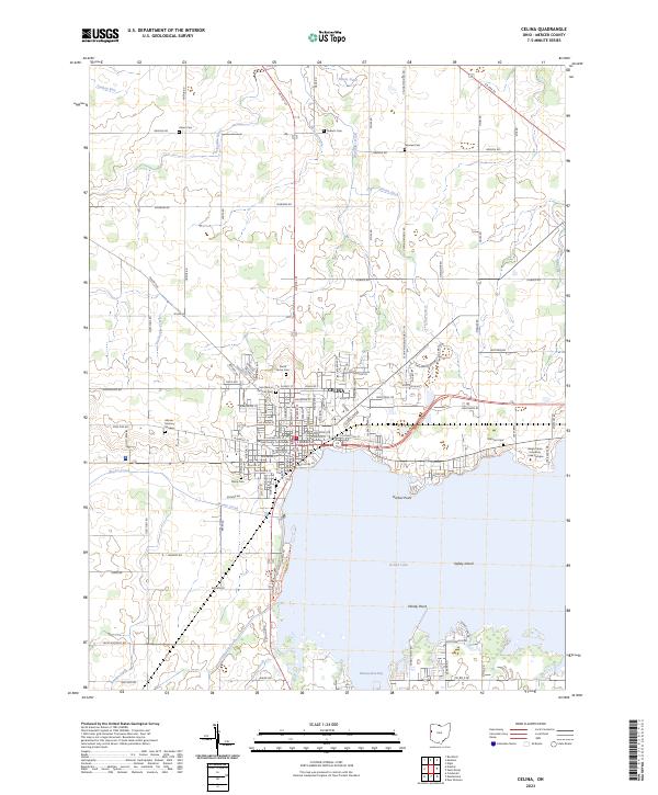 USGS Topographic Map – Celina