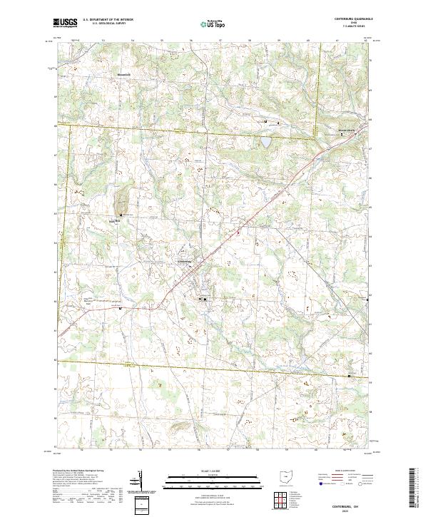 USGS Topographic Map – Centerburg
