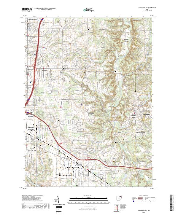 USGS Topographic Map – Chagrin Falls