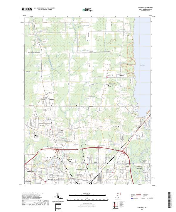 USGS Topographic Map – Champion