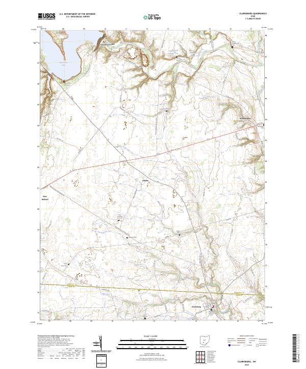 USGS Topographic Map – Clarksburg