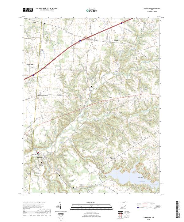 USGS Topographic Map – Clarksville
