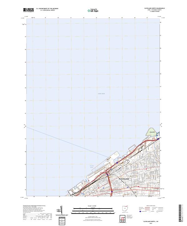 USGS Topographic Map – Cleveland North