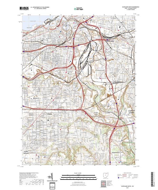 USGS Topographic Map – Cleveland South