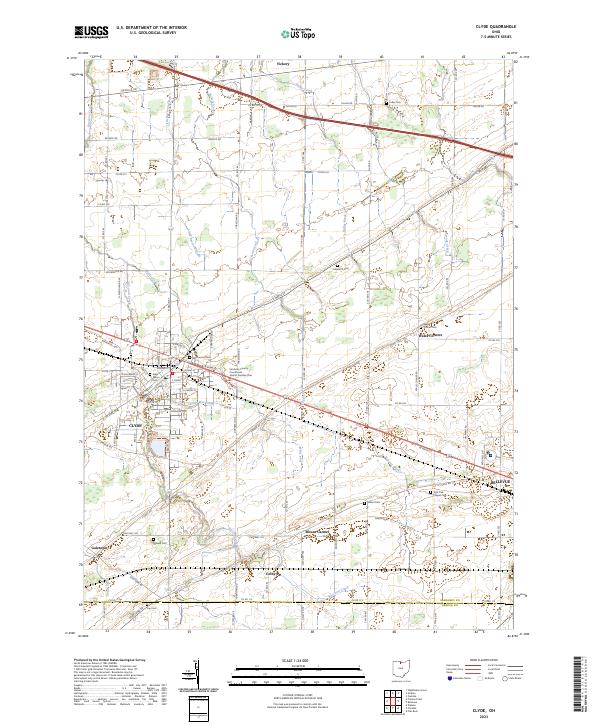 USGS Topographic Map – Clyde