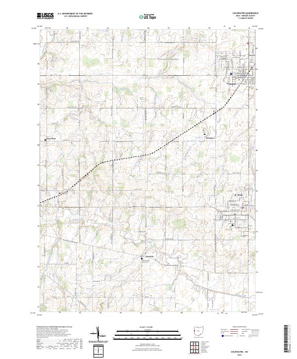 USGS Topographic Map – Coldwater