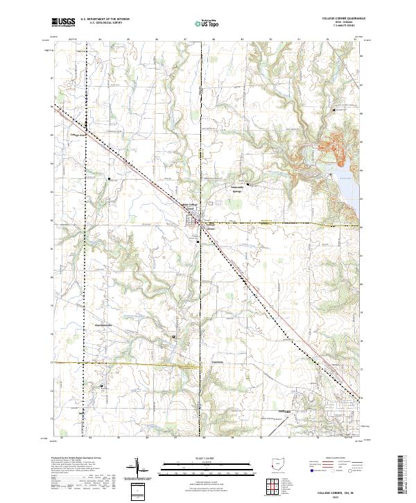 USGS Topographic Map – College Corner