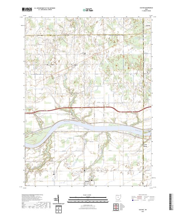 USGS Topographic Map – Colton
