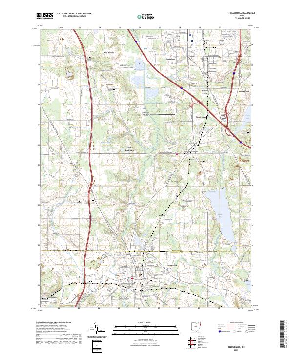 USGS Topographic Map – Columbiana