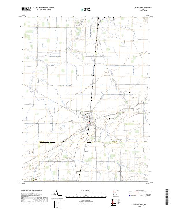 USGS Topographic Map – Columbus Grove