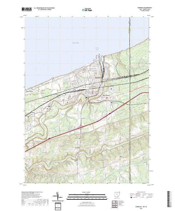 USGS Topographic Map – Conneaut