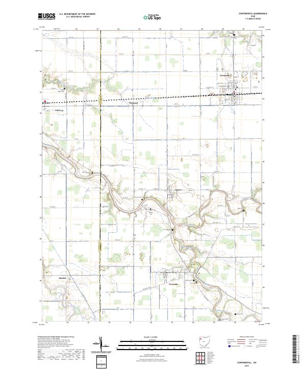 USGS Topographic Map – Continental