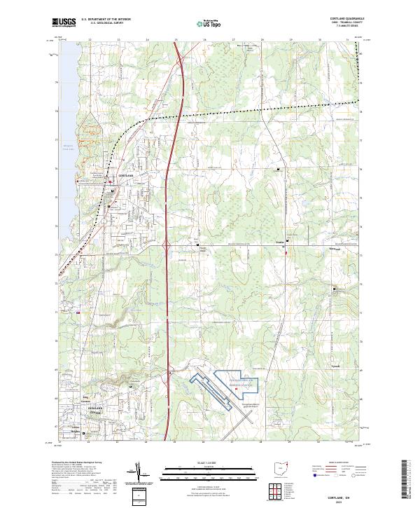 USGS Topographic Map – Cortland