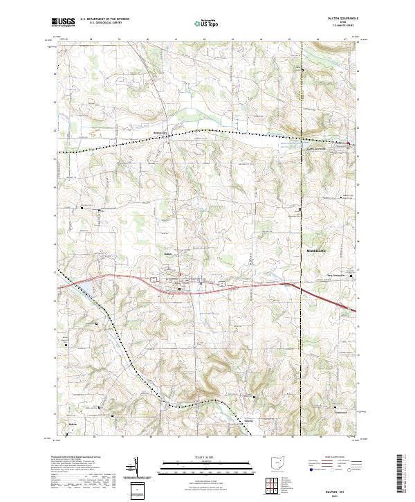 USGS Topographic Map – Dalton