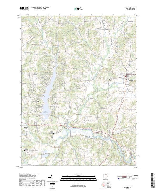 USGS Topographic Map – Danville