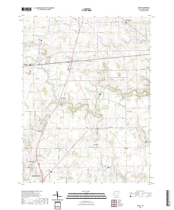 USGS Topographic Map – Dawn