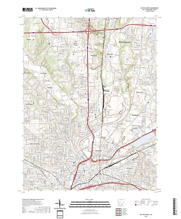 USGS Topographic Map – Dayton North