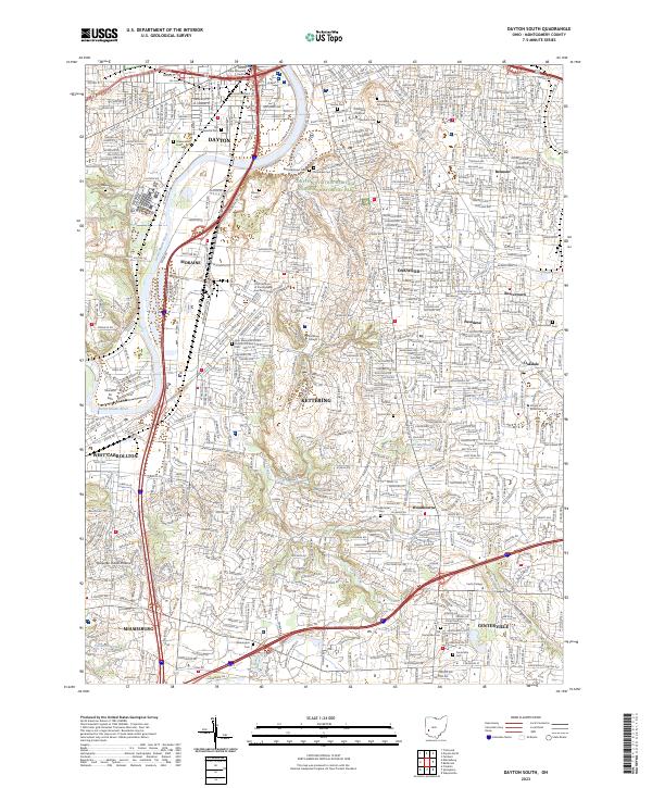 USGS Topographic Map – Dayton South