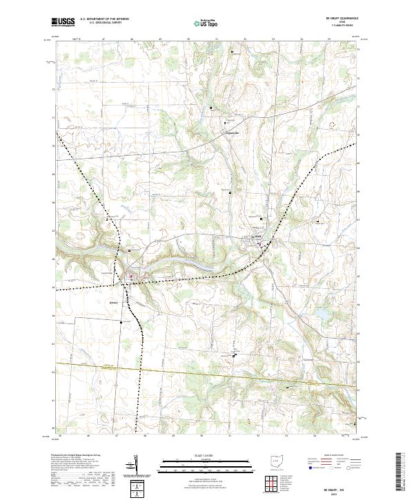 USGS Topographic Map – De Graff