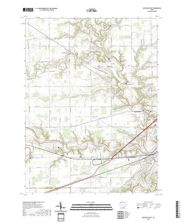 USGS Topographic Map – Defiance West