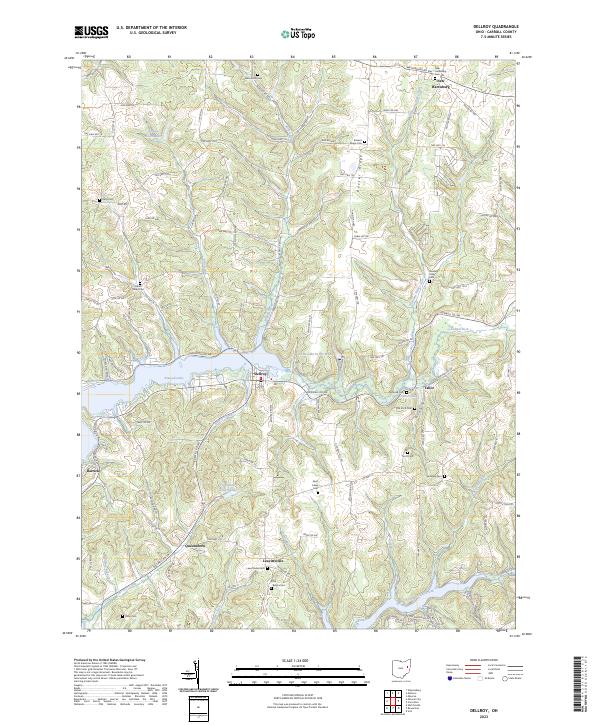 USGS Topographic Map – Dellroy