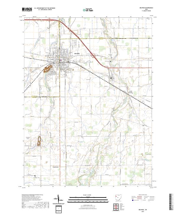 USGS Topographic Map – Delphos