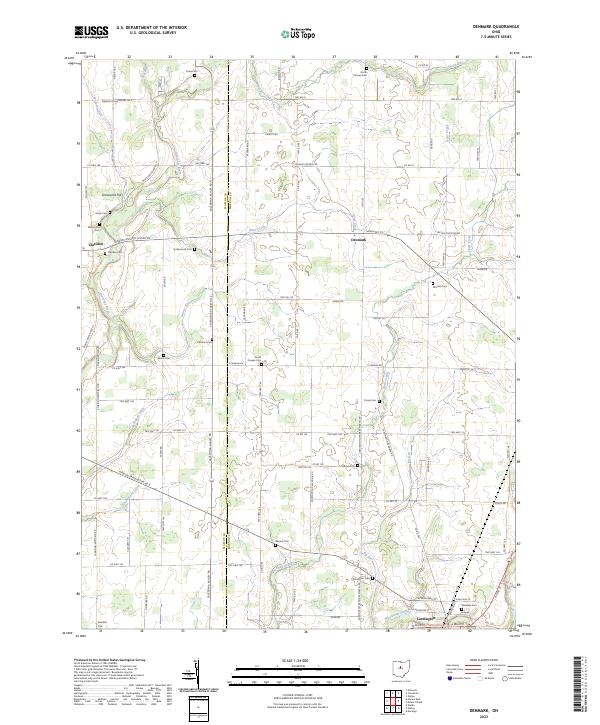 USGS Topographic Map – Denmark