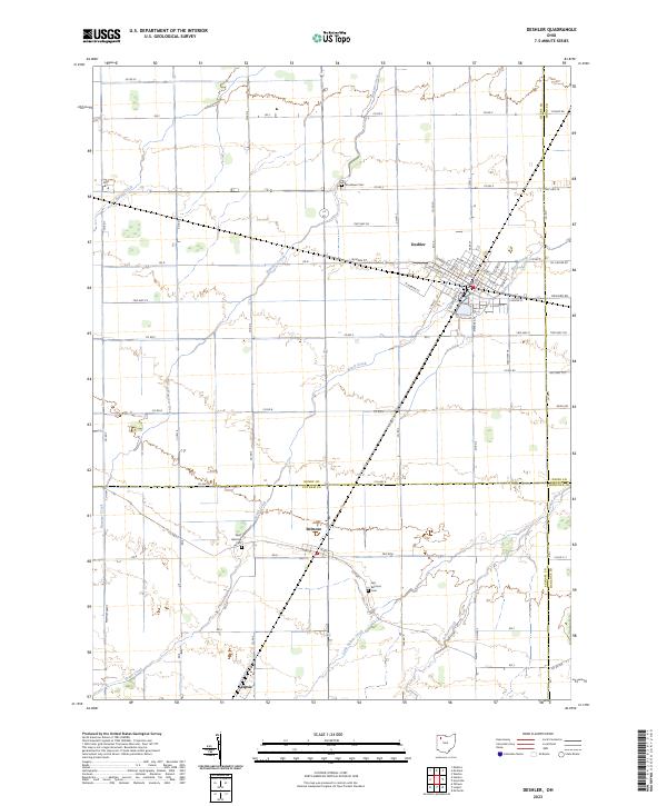 USGS Topographic Map – Deshler