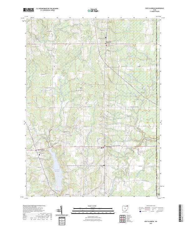 USGS Topographic Map – East Claridon