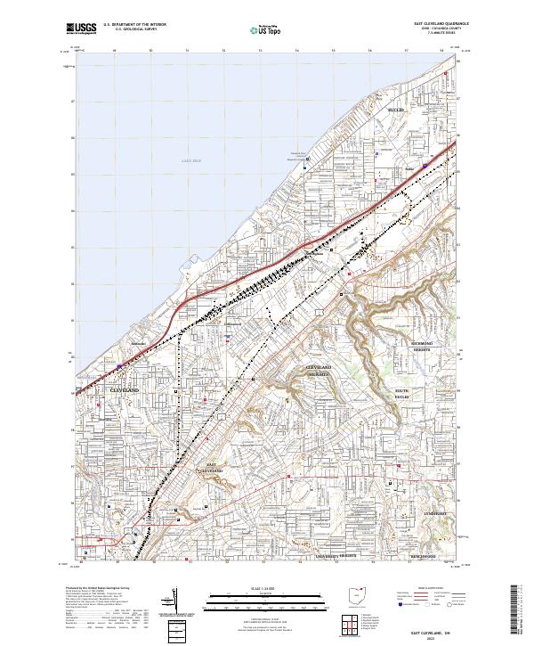USGS Topographic Map – East Cleveland