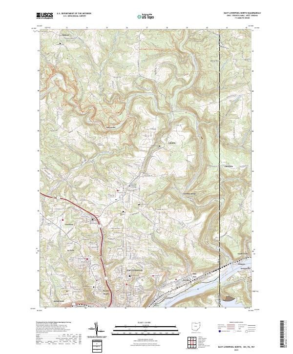 USGS Topographic Map – East Liverpool North