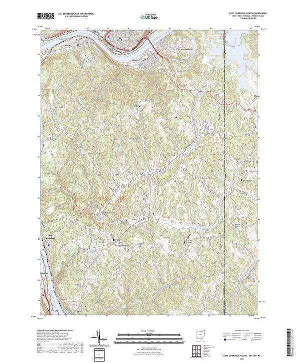 USGS Topographic Map – East Liverpool South