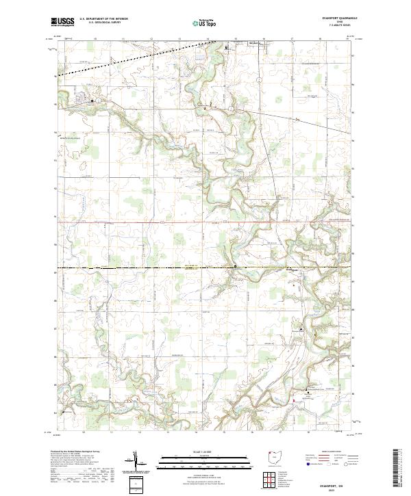 USGS Topographic Map – Evansport