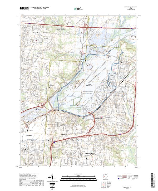USGS Topographic Map – Fairborn